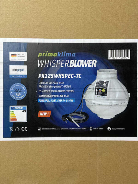 Prima Klima PK125WHSPEC-TC (max. 800m³/h, Ø125mm, WhisperBlower)