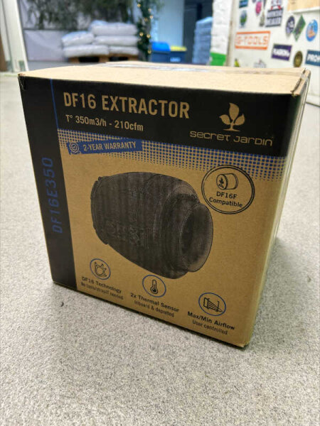 Secret Jardin DF16 Extractor EC Fan 150/250/350m³/h Temp. Controlled