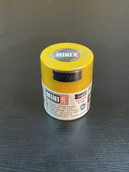 Tightpac Tightvac Vakuum-Container 0,12L/40g (klar/gelb H 74mm Ø 60mm)