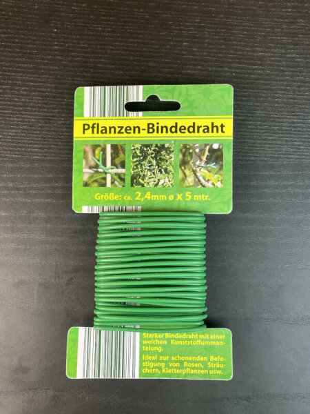Bindedraht 2,4mm x 5m gummiert