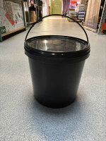 Eimer, schwarz, mit Griff und Deckel 10 L