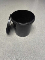 Eimer, schwarz, mit Griff und Deckel 10 L