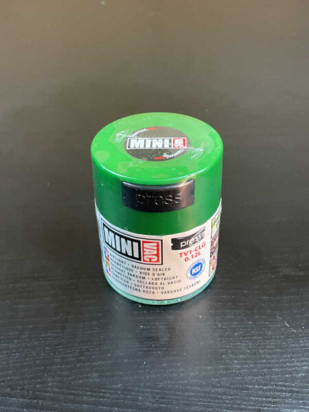 Tightpac Tightvac Vakuum-Container 0,12L/40g (klar/grün H 74mm Ø 60mm)