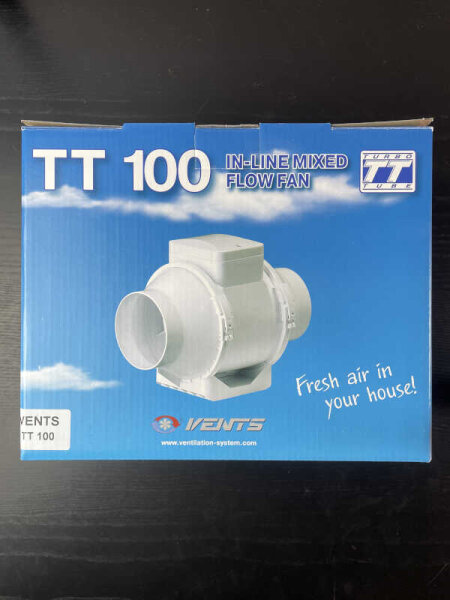 Vents Rohrlüfter TT 100 mm - 145/187 m³/h