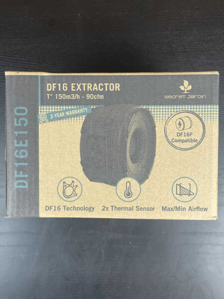 Secret Jardin DF16 Extractor EC Fan 50/100/150m³ Temp. Controlled