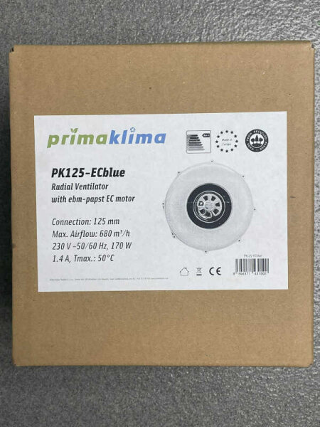 Prima Klima PK125-ECblue 680m³/h