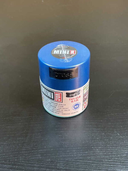 Tightpac Tightvac Vakuum-Container 0,12l/40g (klar/hellblau H 74mm Ø 60mm)