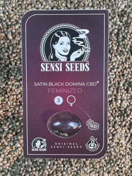 Sensi Seeds Satin Black Domina CBD, THC:CBD, 2:1, 3 Samen feminisiert