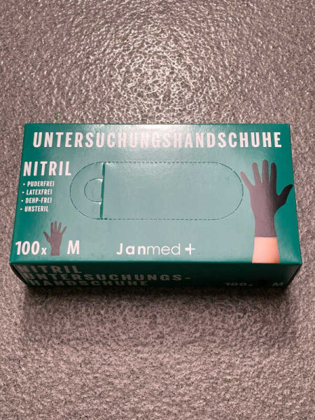 MaiMed Nitril Handschuhe puderfrei schwarz 100 Stück Gr. M