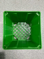 VDL Topf quadratisch mit Gitterboden, grün, 15cm (wie Floraflex)
