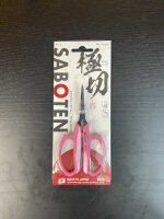 Saboten Trimmschere abgewinkelt, rosa, Edelstahl mit...