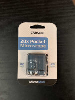 Carson MicroMini 20x LED Taschenmikroskop MM-280B blau