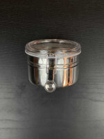 Poppins LAB Edelstahlbehälter mit transparentem Kunststoffdeckel, luftdicht, 800ml