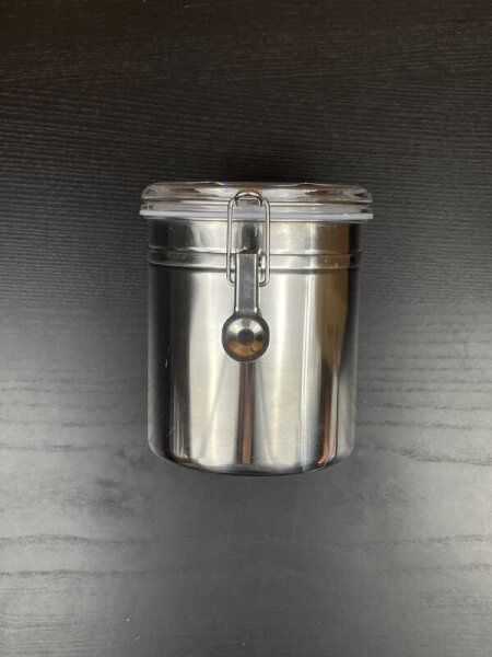 Poppins LAB Edelstahlbehälter mit Glasdeckel, luftdicht, 1400ml