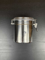 Poppins LAB Edelstahlbehälter mit Glasdeckel, luftdicht, 1400ml