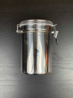 Poppins LAB Edelstahlbehälter mit transparentem Kunststoffdeckel, luftdicht, 1800ml