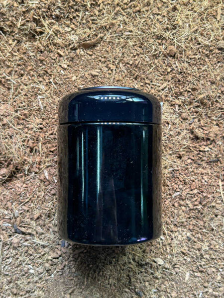 Poppins LAB UV-Konservierungsglas schwarz mit Luftfeuchtigkeit und Temperatur Anzeige 250ml