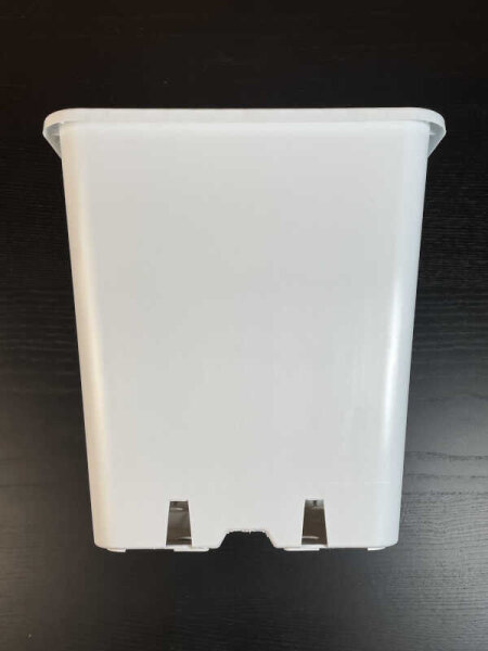 11l Topf viereckig weiss 25x25x26cm