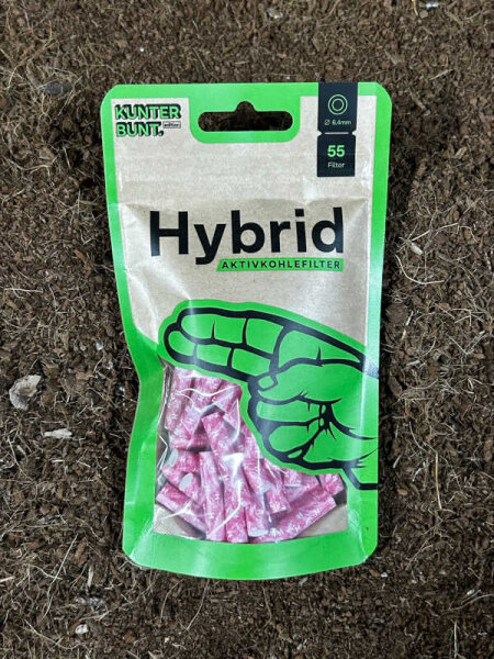 Hybrid Supreme Zellstoff-/Aktivkohlefilter Magenta, VE 1x55Stk L 30mm Ø 6,4mm,