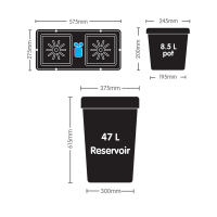 AutoPot Komplettset 2 x Easy2Grow 8,5l inkl. 47l Tank