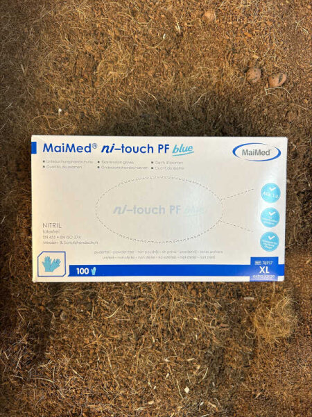 MaiMed Nitril Handschuhe puderfrei blau 100 Stück Gr. XL