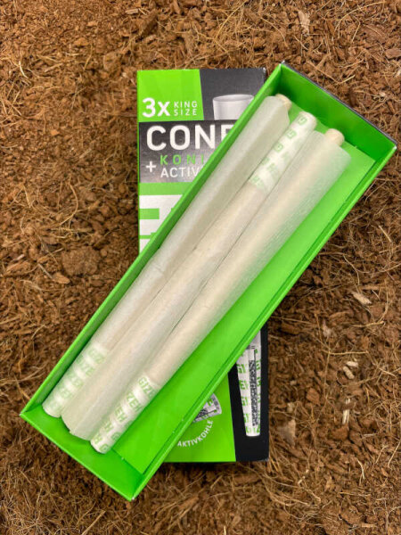 GIZEH Cones King Size Konische Hülsen VE 1x3Stk, 107mm mit Aktivkohle Filter KS