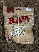 RAW Filter Slim Baumwolle weiss, 200Stk per PE-Bag