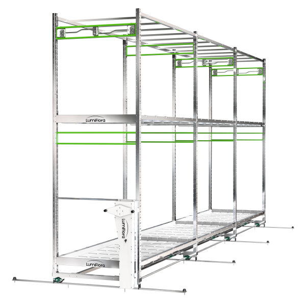 LumiFlora Rolling Growck Rack (2 Ebene/modular*) Vorderer Teil 1,2m*2,4m