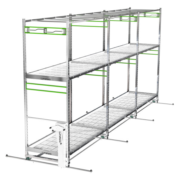 LumiFlora Rolling Growck Rack (2 Ebene/modular*) Mittlerer Teil 1,2m*2,4m