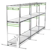 LumiFlora Rolling Growck Rack (2 Ebene/modular*)...