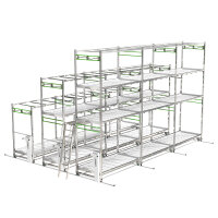LumiFlora Rolling Growck Rack (2 Ebene/modular*) Mittlerer Teil 1,2m*2,4m