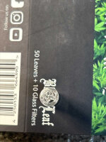 Black Leaf Papers / Blättchen mit 10x Glasfiltern, King Size Slim, 1 Heft à 50 Blatt